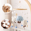 Wooden and Felt Crib Mobile with Cloud and Star Rattles