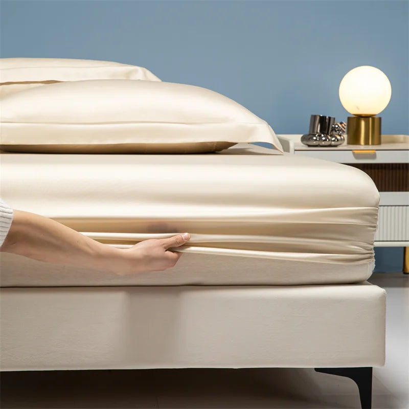 100% Bamboo Bed Sheet Set with Deep Pocket Fitted Sheet