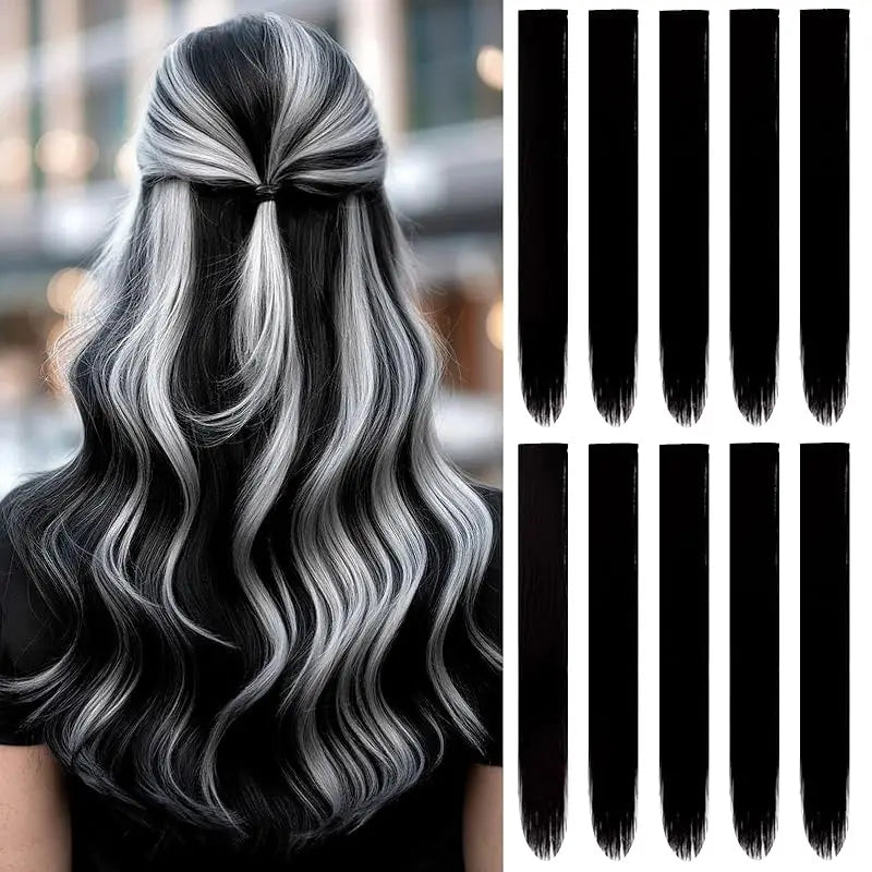 Extensiones de Cabello con Clips Arcoíris