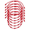 Hand-Woven Red Friendship Bracelet Set