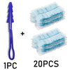 One electrostatic dusting refill with a purple applicator and twenty disposable blue fiber heads.