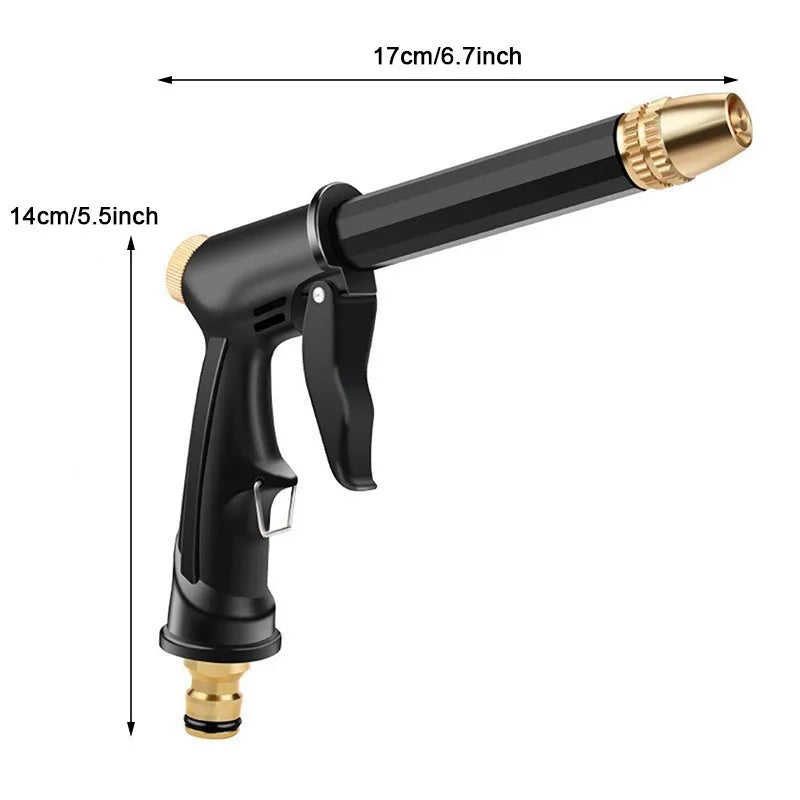 High-Pressure Garden Water Gun with Quick-Connect Nozzle