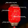 Classic Red Chinese New Year Lantern with Antiqued Finish