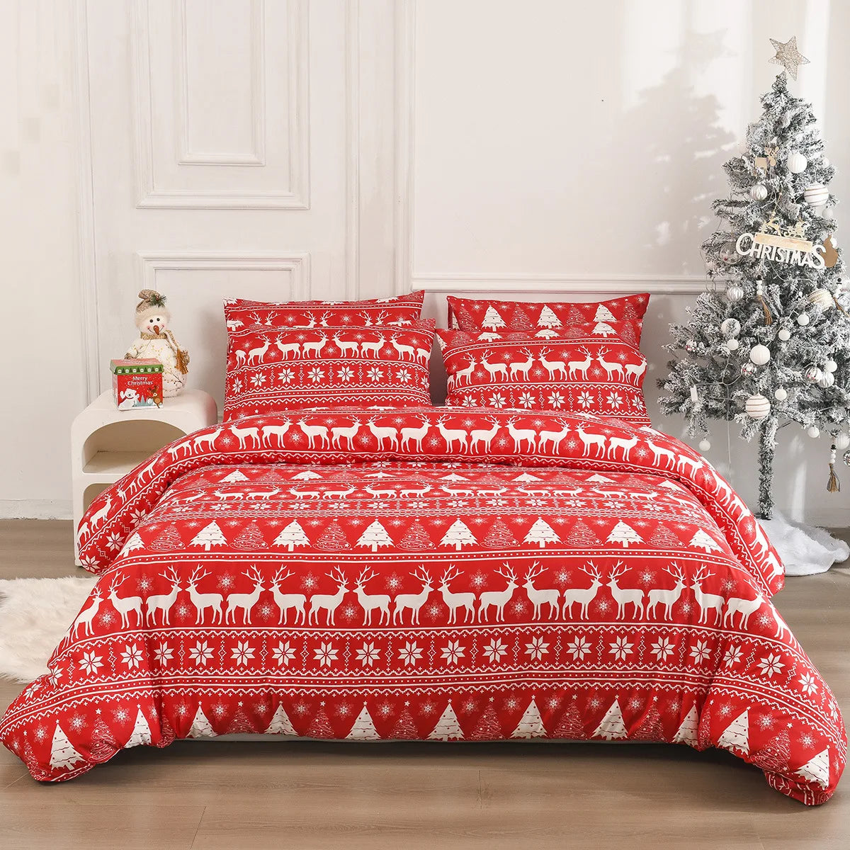 Festive Christmas Duvet Cover Set with Pillowcases