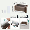 Two methods shown for installing solar powered LED step lights on outdoor stairs and paths.