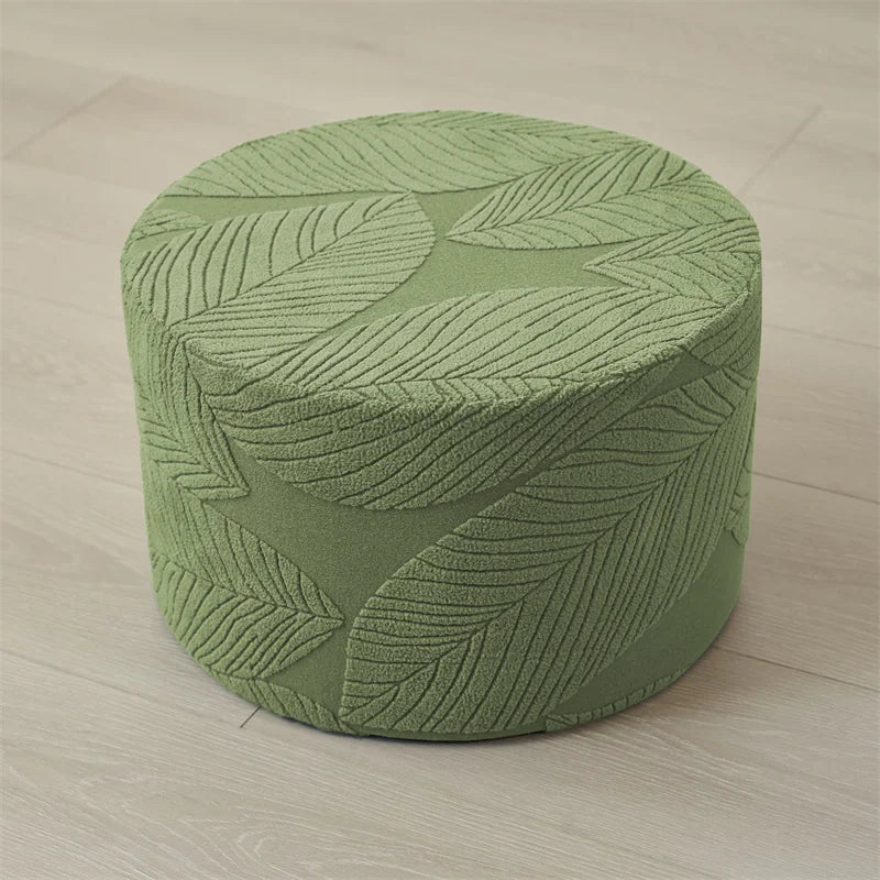 Jacquard Stretch Ottoman Cover with Elastic Edges