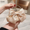 Crystal Bowknot Evening Clutch with Chain Strap