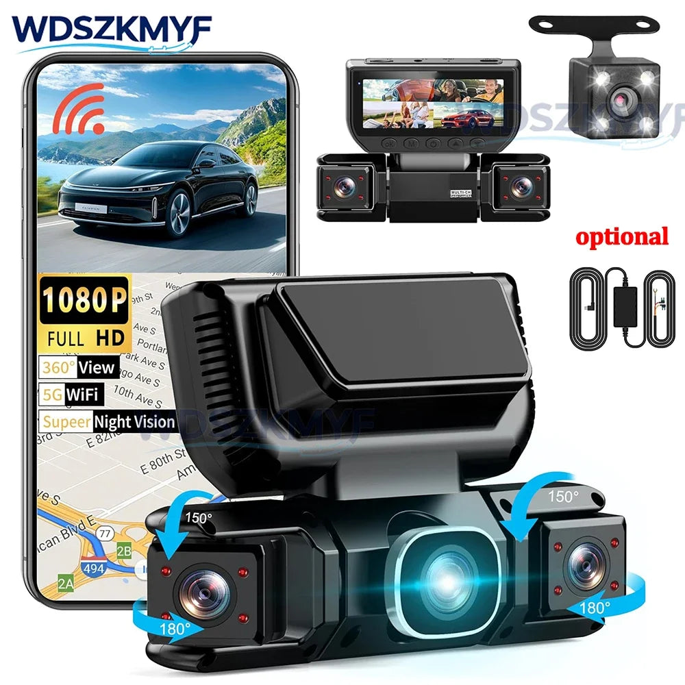 4-Channel 1080P Dash Cam with WiFi and 24H Parking Monitor