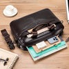 Genuine Leather Laptop Briefcase for Men – 14" Retro Cowhide Bag