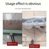 Before and after images showing the usage effect of disposable broom covers for hair removal.