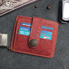 Handcrafted Cowhide Leather Card Wallet with Coin Pocket