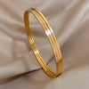 Minimalist Gold-Plated Stainless Steel Bangle Set
