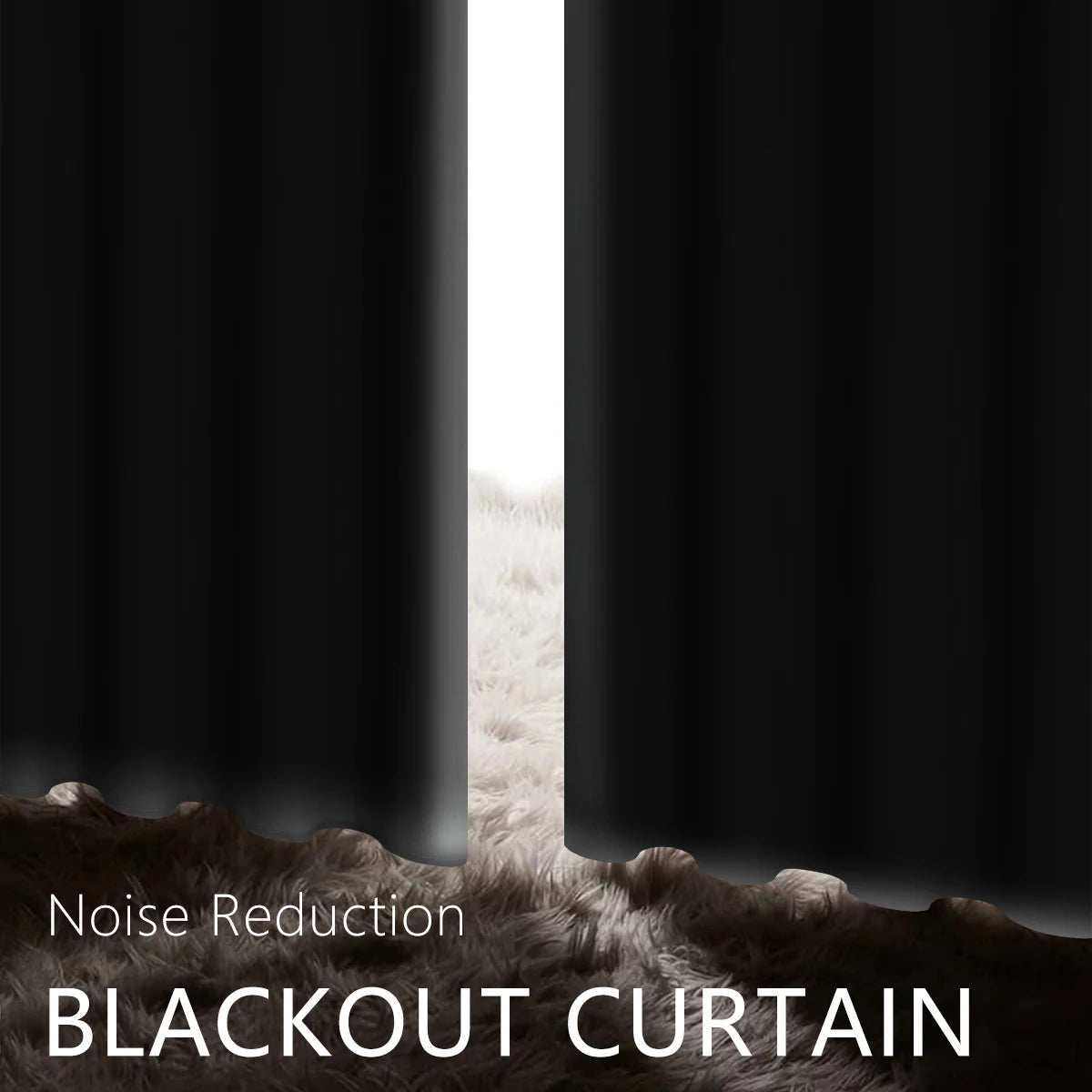 100% Blackout Solid Color Curtains for Bedroom and Living Room
