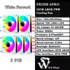 Weißer Forward Prism 6PRO 12CM ARGB PWM Kühlventilator mit Kühler und Lagern