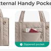 Lightweight Quilted Tote Bag with Crossbody Strap