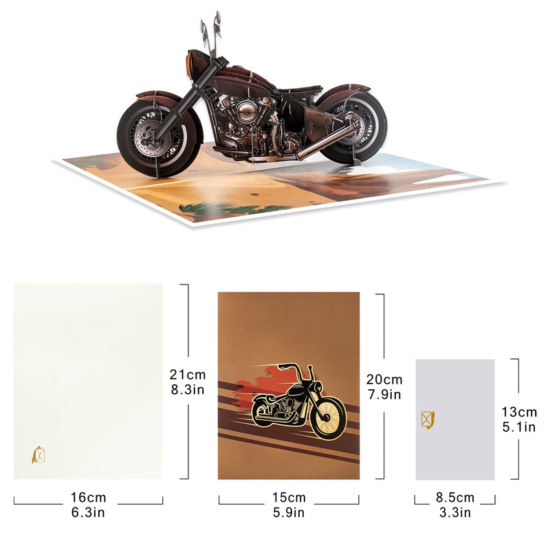 3D Pop-Up Father's Day Greeting Card with Notecard