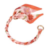 Decorative Silk Scarf Bag Chain with Detachable Bow