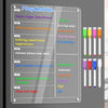 Clear Acrylic Magnetic Meal Planner Board