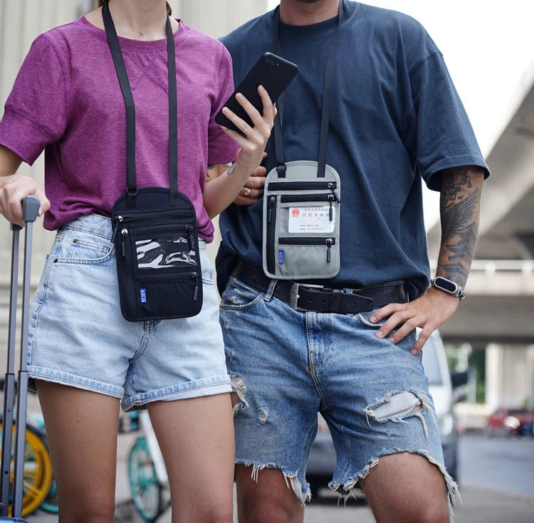 RFID Blocking Neck Wallet for Travel
