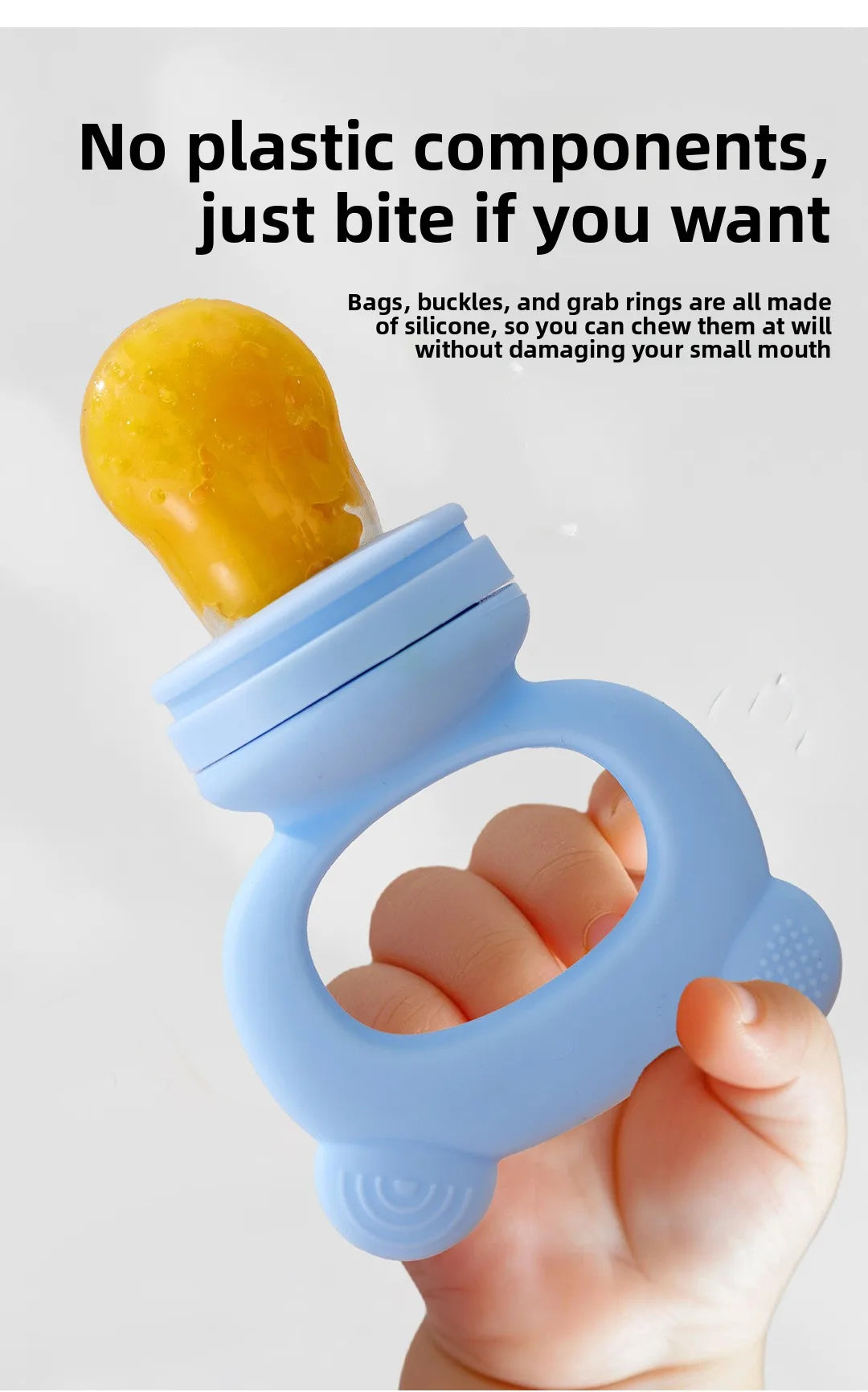 Silicone Baby Fruit Feeder with Freezer Tray Set