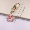 Colorful Flower Resin Keychain with Zinc Alloy Clip