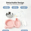 2-in-1 Pet Food and Water Bowl with Automatic Water Dispenser