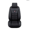 Black universal PU leather car seat cover for a single front seat protector.