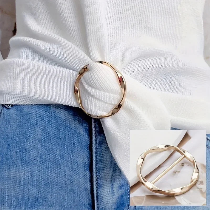 Metal Circle Scarf Ring and Clothing Clip