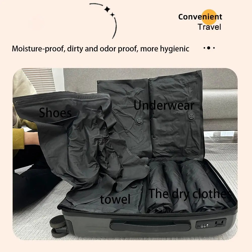 Reusable Hand Roll Vacuum Bags for Travel and Storage