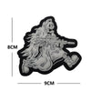 Glow-in-the-Dark Skull Biker Patch with Hook & Loop Backing