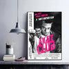 Poster for Fight Club movie featuring Brad Pitt and Edward Norton, displayed on a shelf.