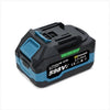 A black and blue rechargeable 598V Li-ion battery pack for power tools.