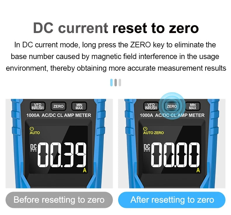 1000A True RMS Digital Clamp Meter with NCV Detection