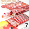 A set of 12-color acrylic paint markers with fiber soft pen tips shown next to the packaging.