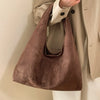 Retro Suede Shoulder Bag with Large Capacity