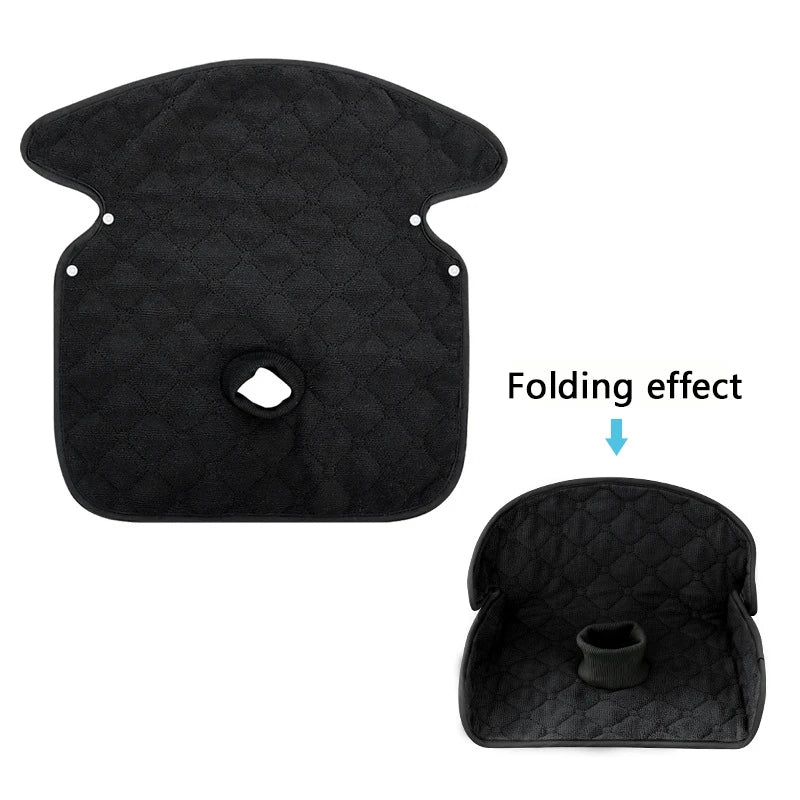 Black folding effect water-absorbent cushion protector for stroller and car seat