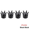 Crystal Crown Tire Valve Caps - Set of 4
