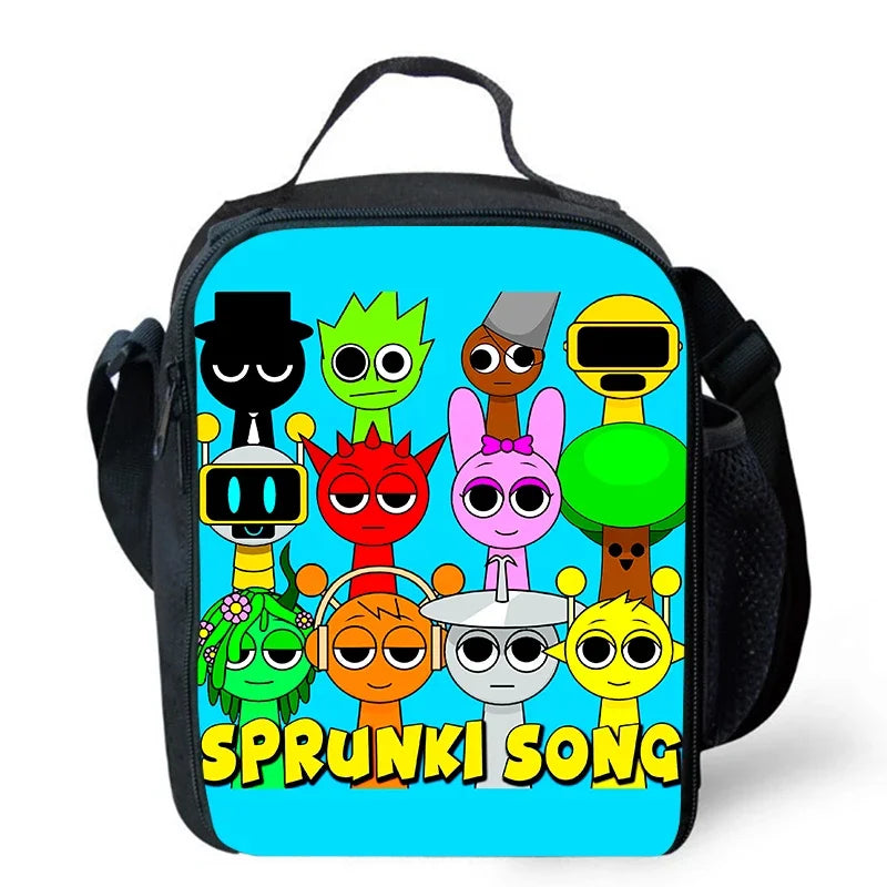Cartable Enfant Cartoon Sprunki avec Pochette Avant