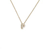 Initial Letter Pendant Necklace with Cubic Zirconia