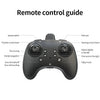 A remote control game controller for a fighter plane, showing various controls like speed switch, throttle lever, and steerin
