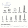 A collection of various screws, washers, and nuts used for glasses repair kits.