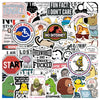 A collage of funny meme stickers featuring various text and cartoon characters.