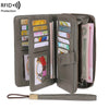 Vintage RFID-Blocking Large Capacity Wallet with Wrist Strap