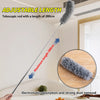 Adjustable telescopic rod for electrostatic adsorption and strong dust removal with a microfiber head