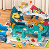 Dinosaur Race Track Playset with Rolling Car Ramp