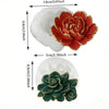 A silicone mold shaped like a red rose, used for crafting candles, soap, and resin.