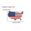 Silver enamel pin featuring a patriotic American flag design.
