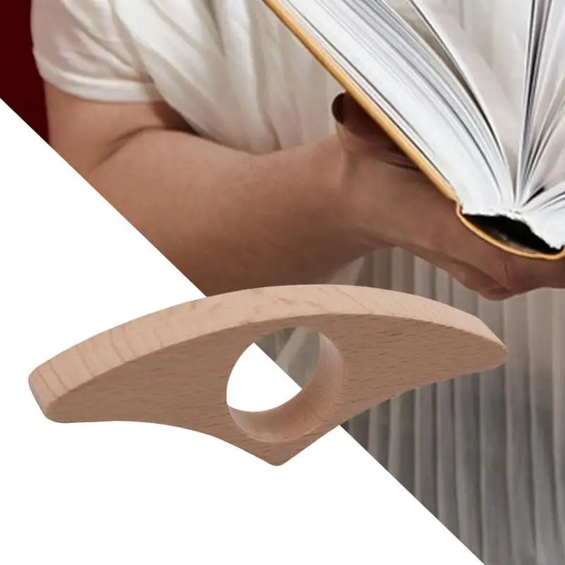 Sujeta Páginas de Libro Ergonómico de Madera
