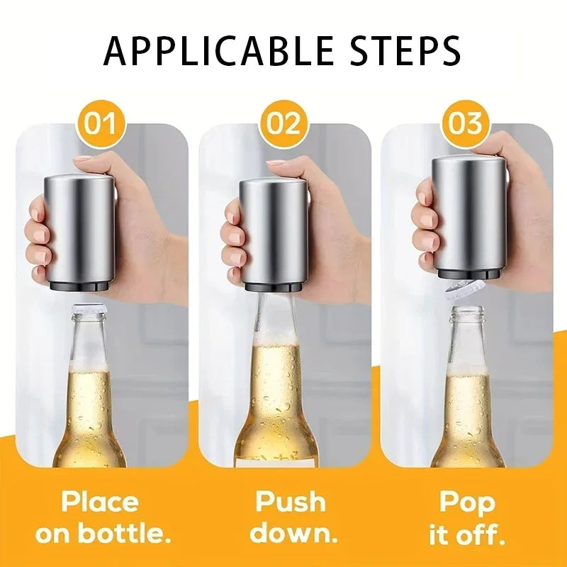 Magnetic Push-Down Bottle Opener