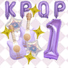 Purple Guitar Balloon Set for K-Pop Music Birthday Parties